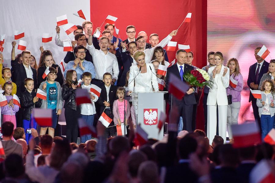 Andrzej Duda i Agata Kornhauser-Duda, Kinga Duda. Fot. AKPA