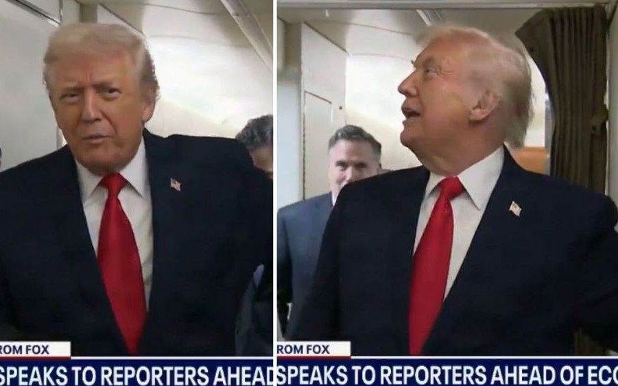 Donald Trump uderzony w samolocie. Nagranie z pokładu obiegło świat