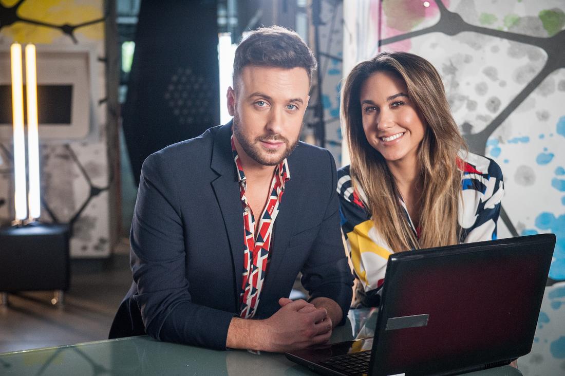 Ida Nowakowska i Aleksander Sikora prowadzącymi "Repetytorium Maturzysty". 