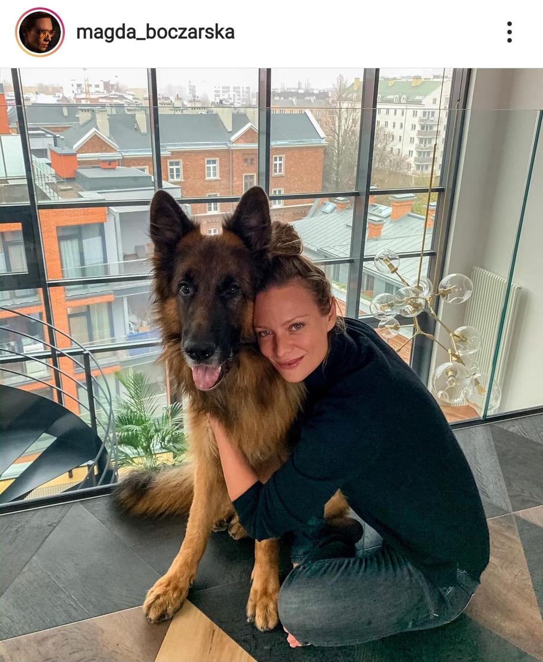 Magdalena Boczarska z psem