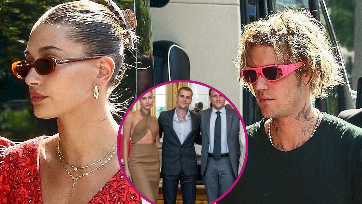 Internet aż HUCZY dziś na temat stylizacji Hailey i Justina na spotkaniu z Emmanuelem Macronem