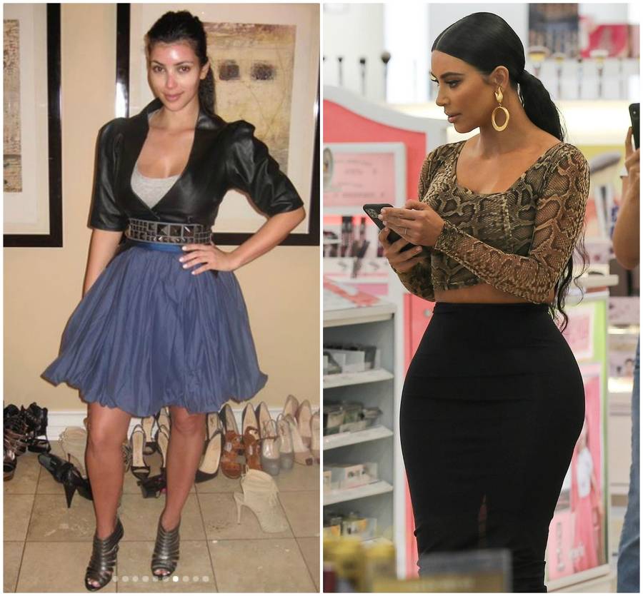 Kim Kardashian kiedyś i dziś.