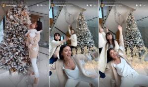 Pierwsze święta w willi Klaudii Halejcio. Nie zabrakło ogromnej choinki pod kolor wnętrz!