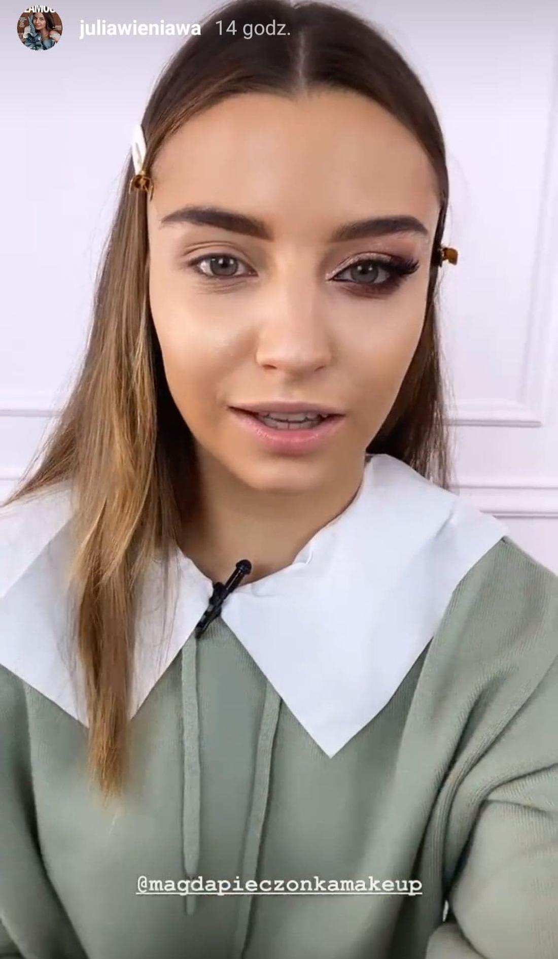 Julia Wieniawa w makijażu