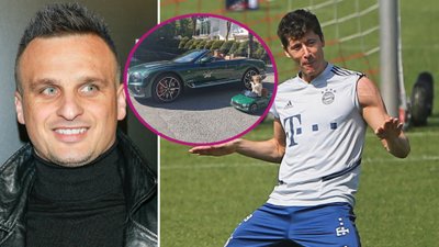 Robert Lewandowski w Bentleyu, Klara obok w małym – Peszko komentuje, a internauci jadą po nim na całego