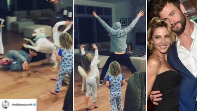 TAK wygłupia się z dziećmi Chris Hemsworth, kiedy nikt nie patrzy!