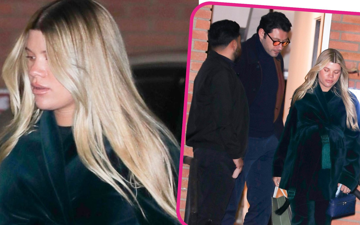 Ciężarna Sofia Richie w luksusowej kreacji opuszcza imprezę (ZDJĘCIA)
