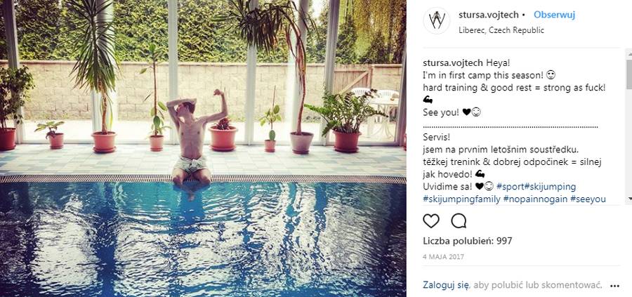 Skoczek narciarki pokazał się BEZ KOSZULKI. Nie tego się spodziewaliśmy…