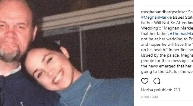 Tak ojciec Markle spędził ślub Harry’ego i Meghan!