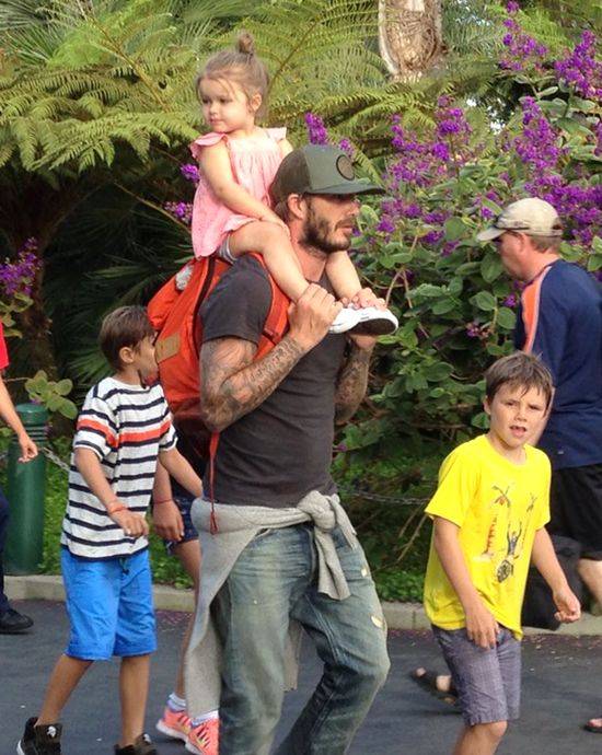 Harper Beckham pod opieką taty