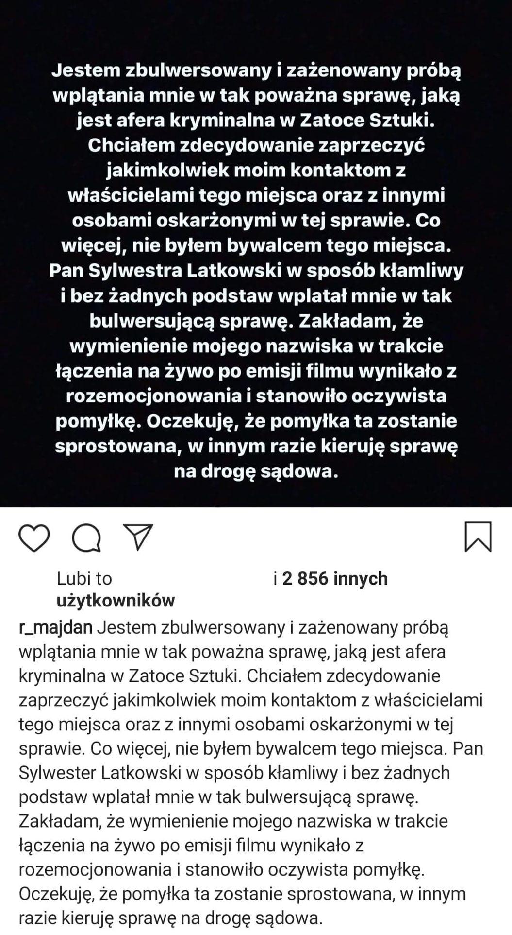 Wpis Radosława Majdana