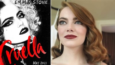 Emma Stone jako Cruella De Mon. Genialna charakteryzacja!