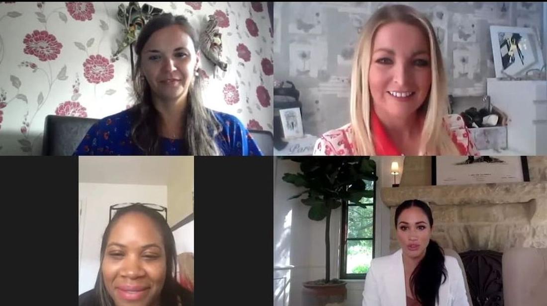 Meghan Markle podczas rozmowy online