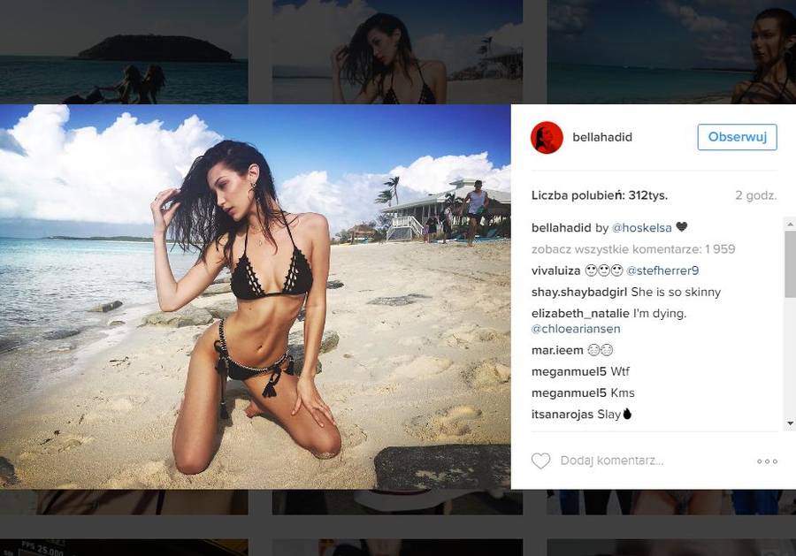 Fanki Belli Hadid W SZOKU: Moja 10-letnia siostrzenica jest GRUBSZA od ciebie! (Insta)