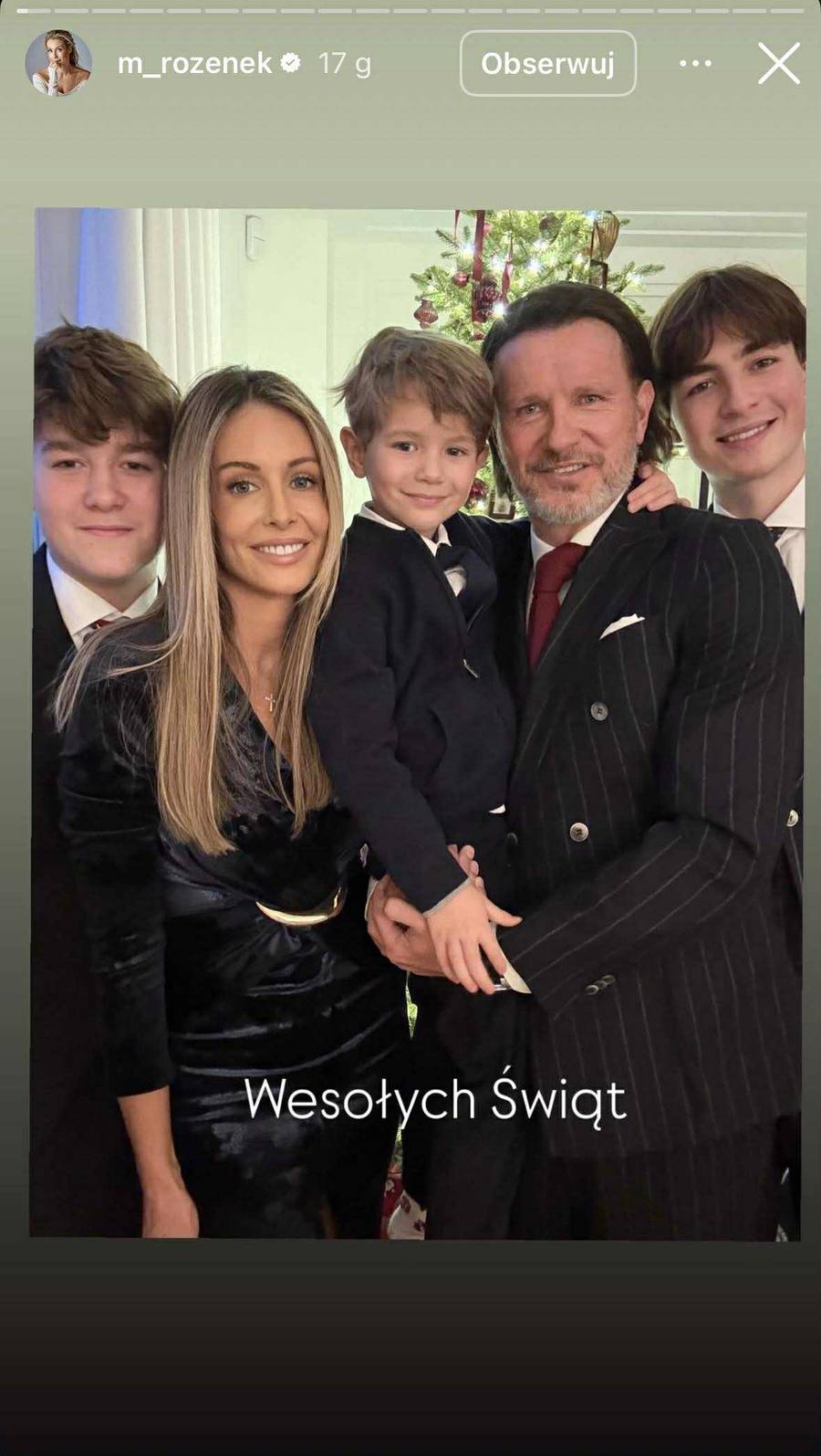 Wigilia u Małgorzaty Rozenek-Majdan, fot. Instagram