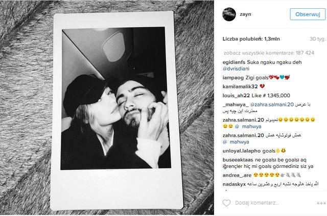 Miłość Zayna i Gigi Hadid na zdjęciach