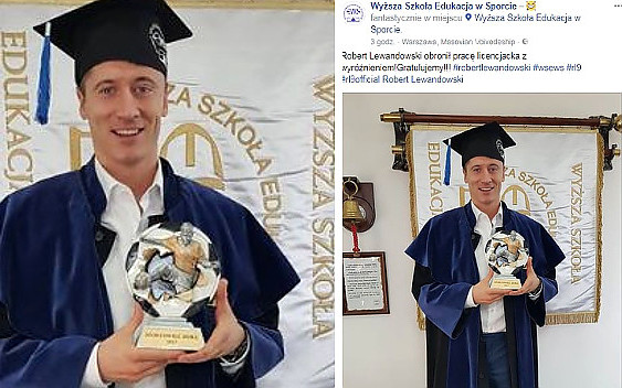 Robert Lewandowski obronił rano licencjat!