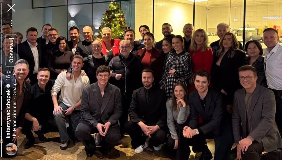 Katarzyna Cichopek na świątecznej kolacji Polsatu fot. Instagram/katarzynacichopek