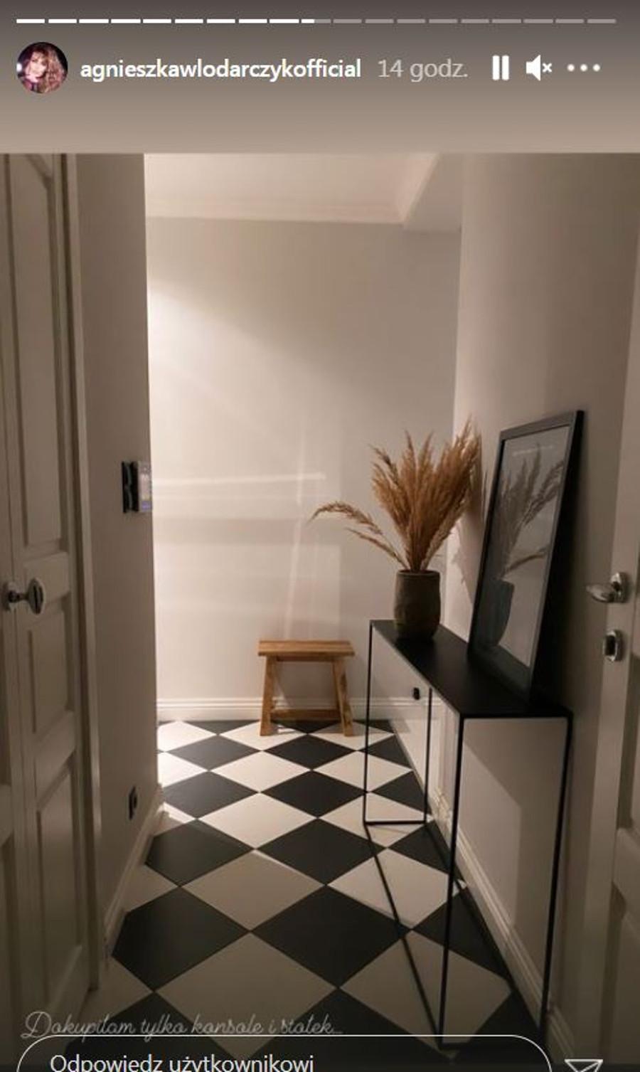 Agnieszka Włodarczyk pokazała metamorfozę przedpokoju. Agnieszka Włodarczyk pokazała odmieniony przedpokój.