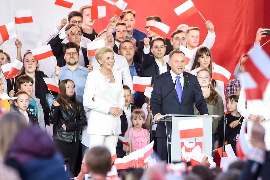 Andrzej Duda i Agata Kornhauser-Duda, Kinga Duda. Fot. AKPA