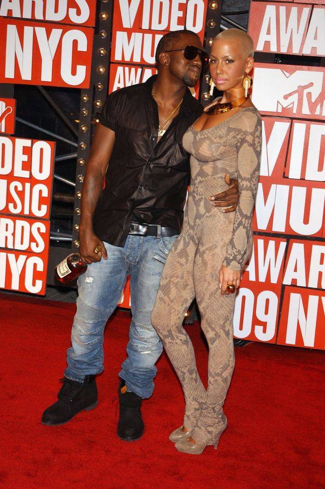 Kanye West w czasach, gdy spotykał się z Amber Rose