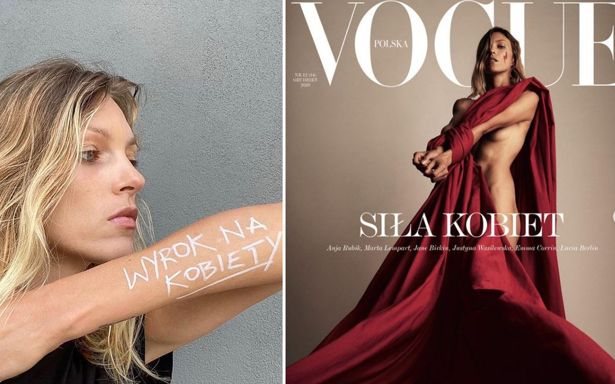 Anja Rubik na TRZECH okładkach “Vogue Polska” wspiera protesty kobiet. Która najbardziej Ci się podoba?