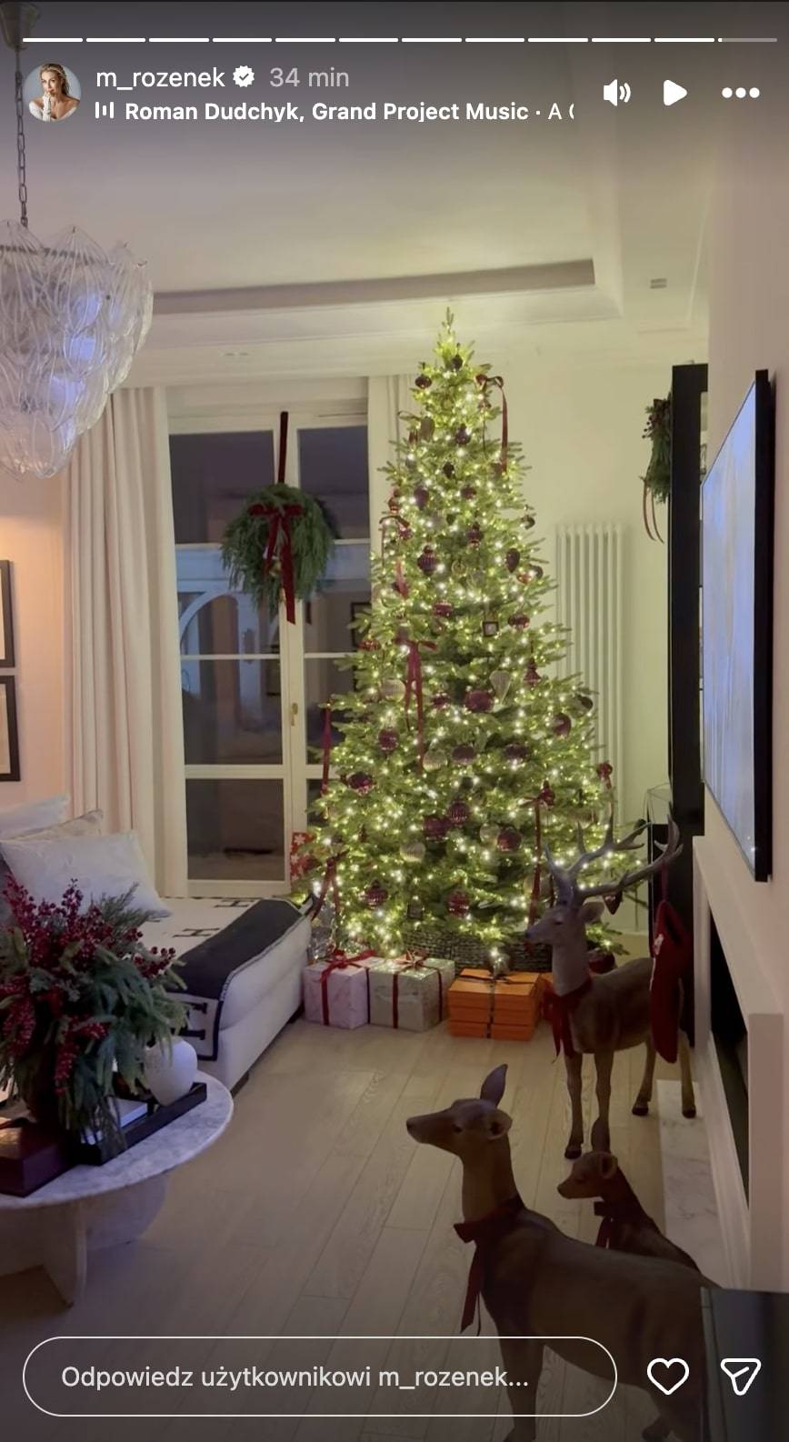Dom Małgorzaty Rozenek gotowy na święta., fot. Instagram