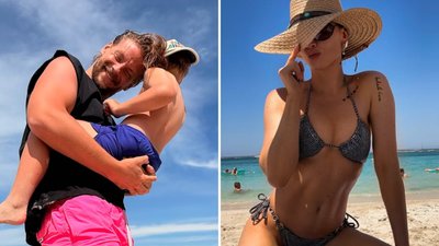 Fabijański na wspólnych wakacjach z synem. Bastek to już duży chłopak