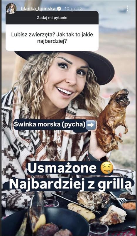 InstaStory Blanki Lipińskiej, fot. Instagram