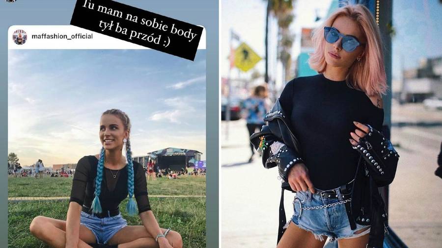 Maffashion w czarnym body