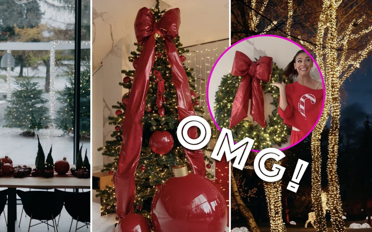 Klaudia Halejcio zmieniła swoją willę w wioskę ŚWIĘTEGO MIKOŁAJA! Drzewa oplecione lampkami, dziesiątki choinek i setki ozdób (FOTO)