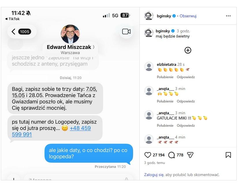 Mikołaj Bagiński, fot. Instagram