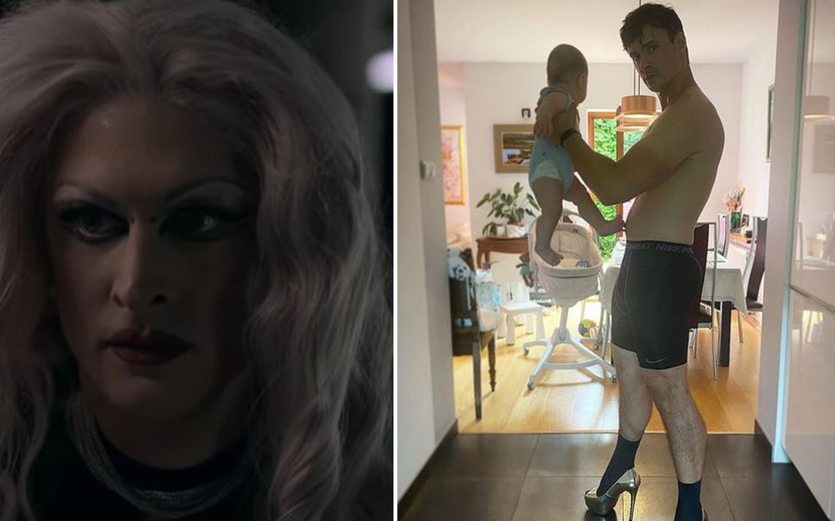 Mateusz Damięcki wcielił się w DRAG QUEEN w teledysku duetu Sarapata