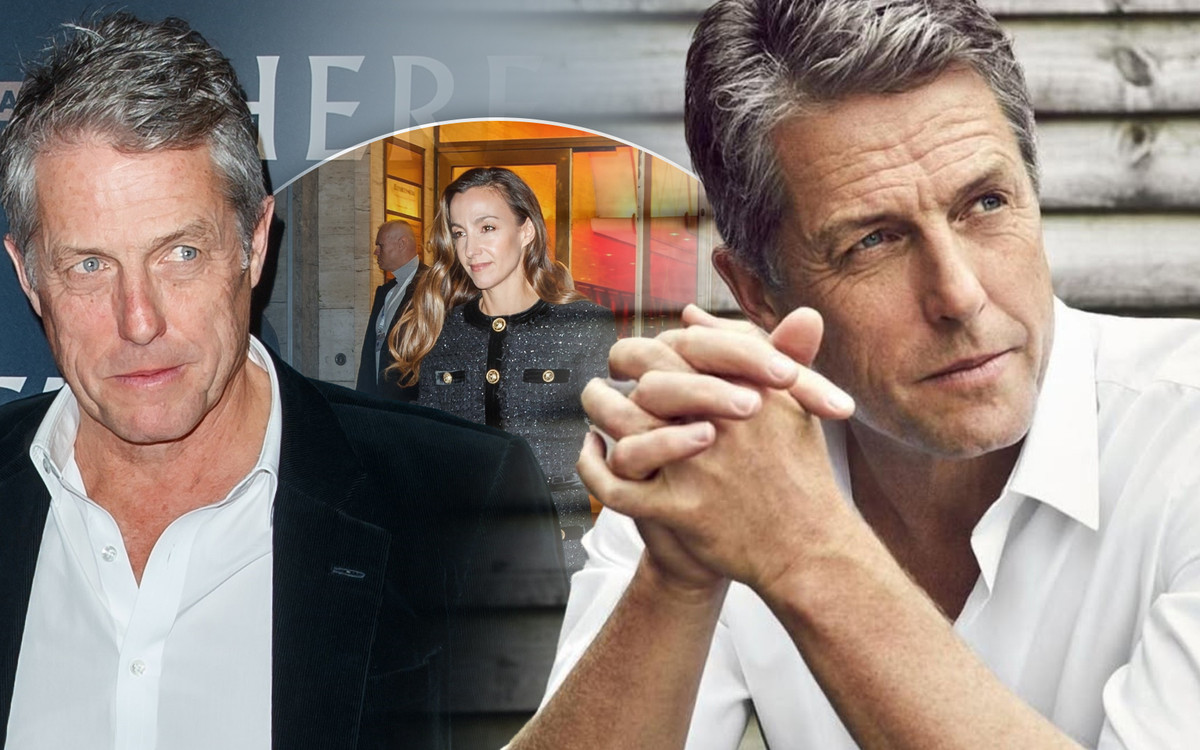 Hugh Grant z żoną na premierze. Młodsza o 23 lata Anna Eberstein wyglądała olśniewająco! (FOTO)