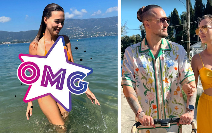 Sandra Kubicka i Baron dalej na Korfu. Ona pręży ciało a on pokazuje… OSOBLIWY deser!