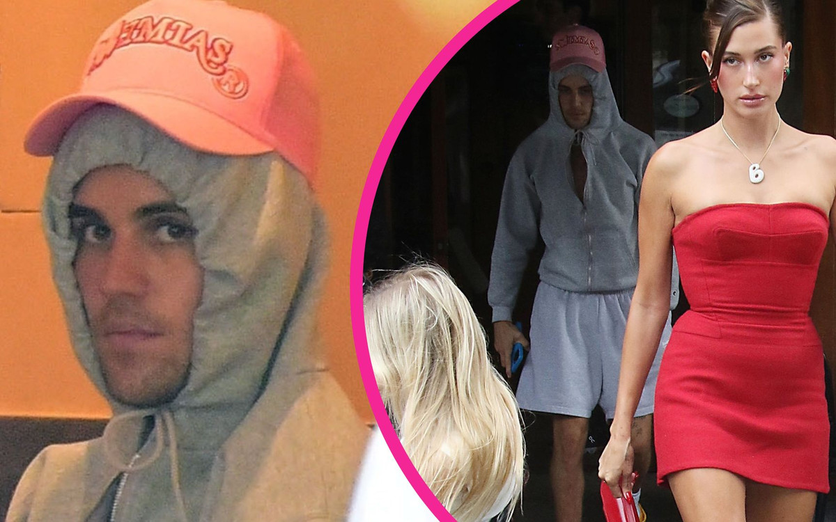 Justin Bieber przyszedł na premierę nowych kosmetyków Hailey w dresach i Crocsach