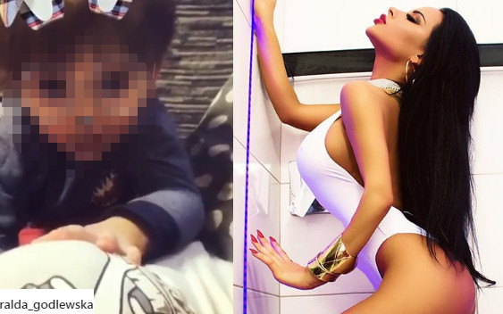 Synek na piersiach Godlewskiej. Fani: od małego wie za co trzymać!