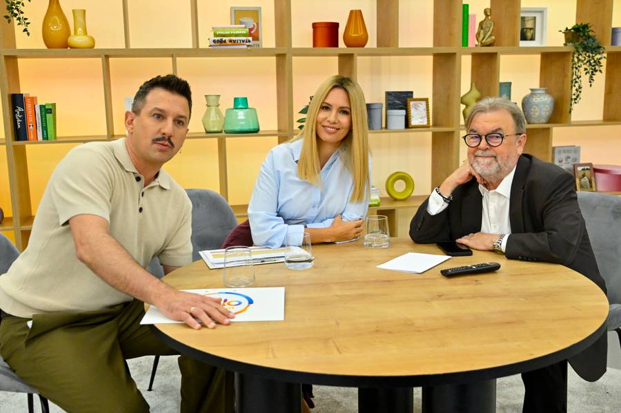 Maciej Rock, Agnieszka Hyży, Edward Miszczak, fot. Jacek Kurnikowski/AKPA.