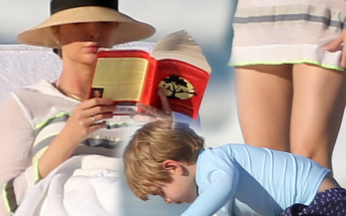 Ivanka Trump z mężem i synem na plaży. Wyglądają jak zwyczajni turyści (ZDJĘCIA)