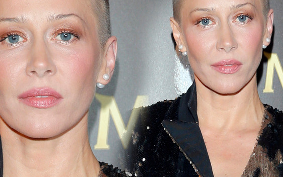 Prawie łysa Katarzyna Warnke na ściance!