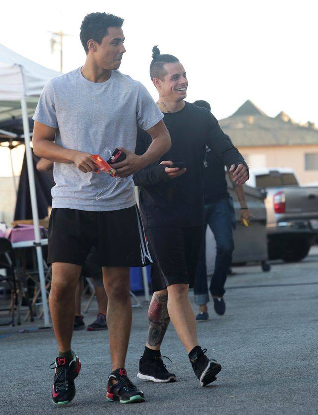 Casper Smart na planie filmu Street