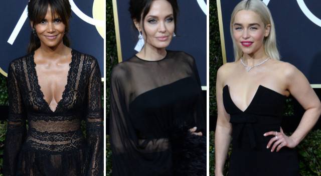 Złote Globy 2018 – gwiazdy w czerni na czerwonym dywanie