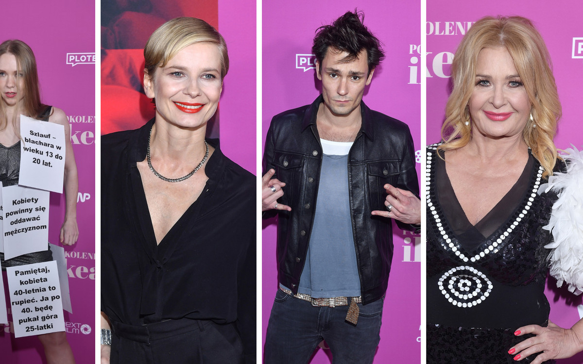 Magdalena Cielecka wpiera Bartosza Gelnera podczas premiery filmu “Pokolenie Ikea”