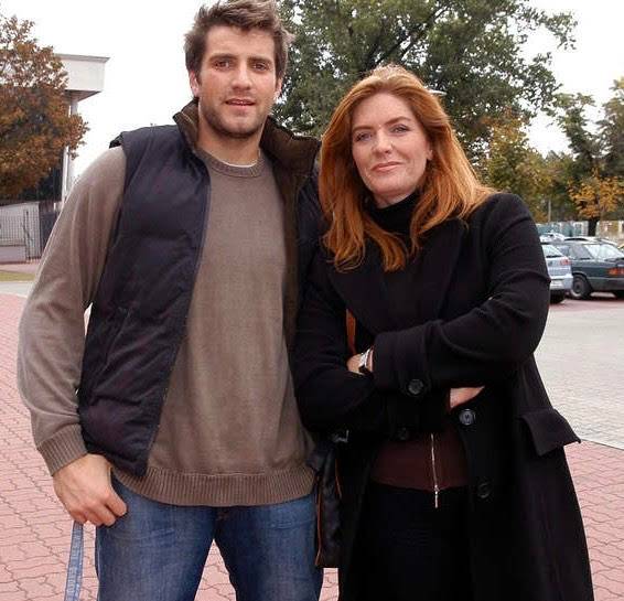 Katarzyna Dowbor z synem Maciejem/ Fot. Akpa