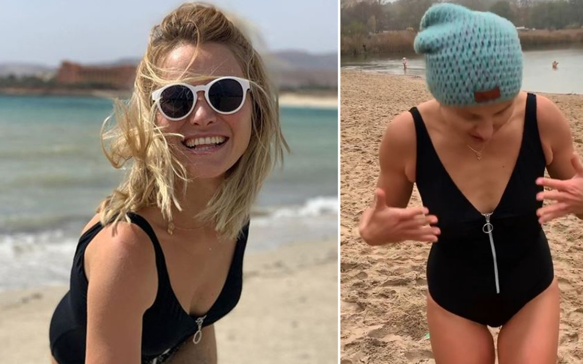 Zahartowana Joanna Moro rozpoczęła sezon na morsowanie: “Jestem cała fioletowa”