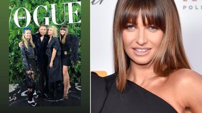 Anna Lewandowska w seksownej mini z piórami na imprezie polskiego Vogue