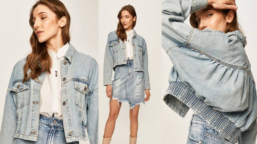 Modelka w jeansowej kurtce