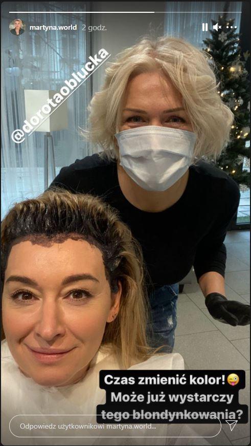 Martyna Wojciechowska u fryzjera, fot. Instagram