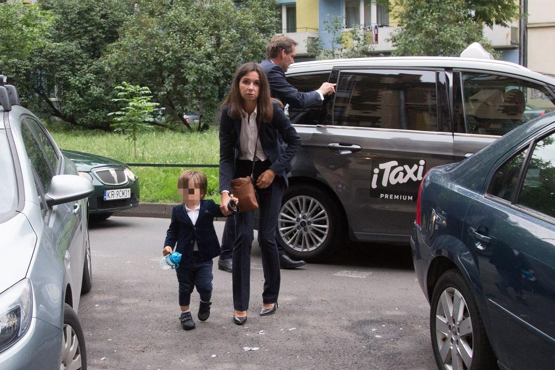 Marta Kaczyńska z mężem Piotrem Zielińskim i synem Stanisławem