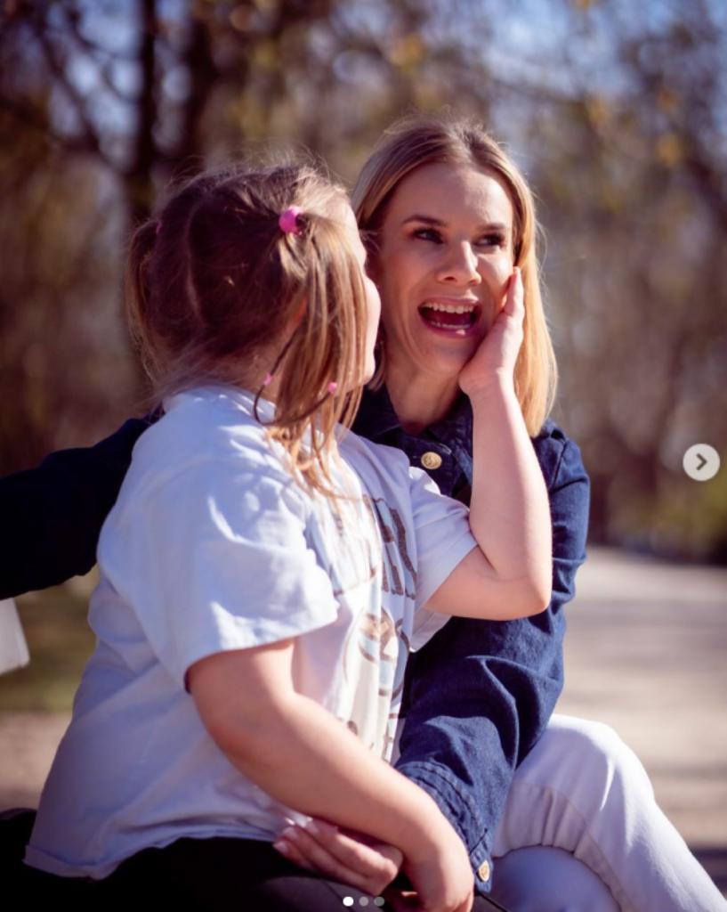 Marta Nawrocka z córką, fot. Instagram